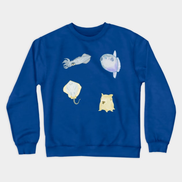 Sea creature medley Crewneck Sweatshirt by isarol